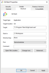 Change default start location for Git Bash on Windows – CODERGRL.COM
